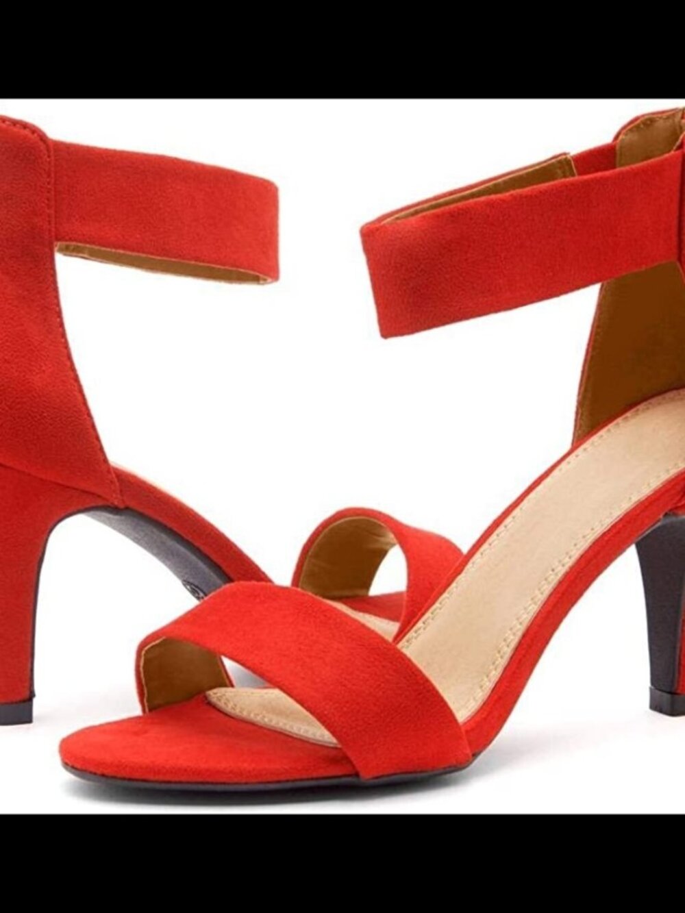 Herstyle RROSE Women's OpenToe High Heel Shoes Red, Size 6